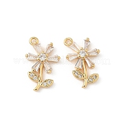 Латунные микро проложить кубического циркония подвески KK-C099-02G-03