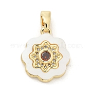 Подвески из латуни с микропаве из циркония KK-M303-02G-07