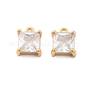 Латунные микропаве прозрачные кубические циркониевые подвески KK-G516-30G