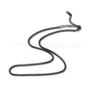 304 Stainless Steel Box Chain Necklace for Men Women NJEW-K245-020D