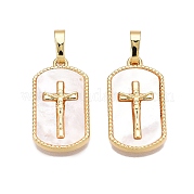 Подвески из латуни и ракушек KK-N254-207G