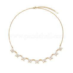 Collares multicolgantes de mariposa con cristales y rhinestone de acero inoxidable 304 para mujer&nbsp;WG50282-01