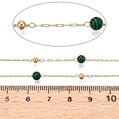 Cadenas de cuentas de malaquita hechas a mano&nbsp;CHS-T006-22G