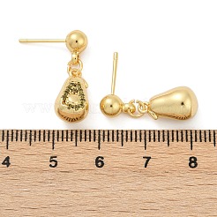 Ohrstecker aus Messing mit Obstmotiv&nbsp;EJEW-Z115-04G