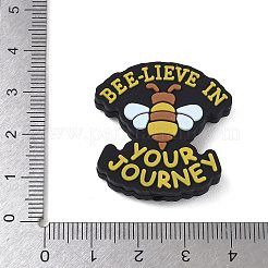 Perles focales en silicone écologique de qualité alimentaire sur le thème des abeilles&nbsp;SIL-L008-02B