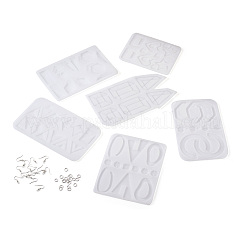 6 Stück DIY Geometrie Ohrringe Silikon Harz Gussformen&nbsp;DIY-CD0001-27