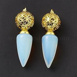 Gros pendentifs de pierre naturelle et synthétique mixte&nbsp;G-H281-07G