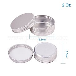 Barattoli rotondi in alluminio da 60 ml&nbsp;CON-WH0002-60ml
