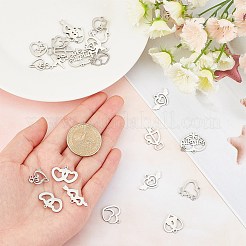 24 pièce 12 styles 201 pendentifs en acier inoxydable&nbsp;STAS-SC0002-85