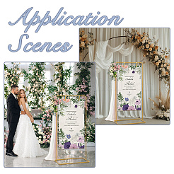 Soporte de hierro para letrero de boda de altura ajustable&nbsp;AJEW-WH0410-51G