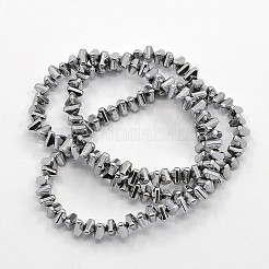 Grade una placca non magnetici ematite Perle sintetiche triangolo fili&nbsp;G-M045-02D