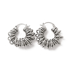 Pendientes de aro de latón para las mujeres&nbsp;EJEW-K334-01P