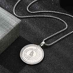 201 collane con ciondolo in strass in acciaio inossidabile per donna&nbsp;LS-NJEW-U021-05P