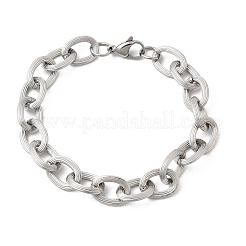 201 Edelstahl-Kabelkettenarmbänder&nbsp;STAS-T077-01P