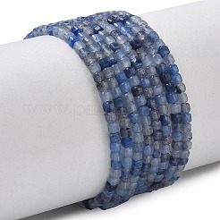 Stränge aus natürlich gefärbten und erhitzten blauen Aventurinperlen&nbsp;G-P457-B01-10