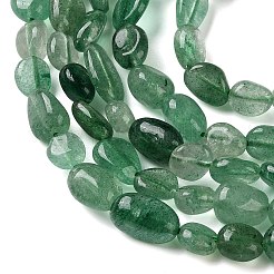 Perles vertes naturelles quartz fraise brins&nbsp;G-C268-A01-6x8mm