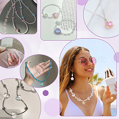50 Stück 2 Stile UV-Beschichtung Transparenz Acrylperlen&nbsp;MACR-GA0001-07