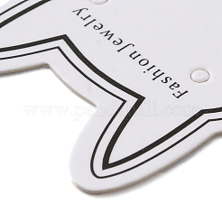 100 Stück Papier-Schmuck-Ohrring-Displaykarten in Katzenkopfform&nbsp;AJEW-Z021-03B