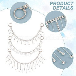 Schuhschmuckkette aus Messing mit Glas-Strass&nbsp;FIND-GO00008