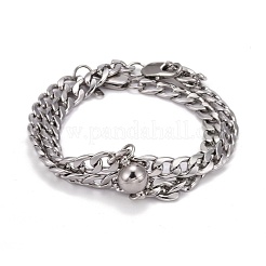 Bracciali con catene a maglie in acciaio inossidabile 304 anti-ossidazione&nbsp;BJEW-JB06277