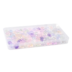 100 Stück 12 Stile Backfarbe transparente Glasperlen&nbsp;DGLA-FS0001-26