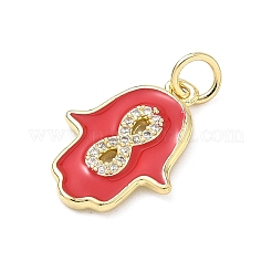 Colgante micropavé cubic zirconia de latón&nbsp;KK-H255-09G-04
