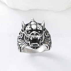 Fingerringe im Punk-Stil aus Edelstahl 304 mit Drachenmotiv für Herren&nbsp;UN0454-2