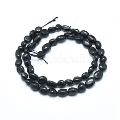Natürliche schwarze Turmalin Perlen Stränge&nbsp;G-L550A-03