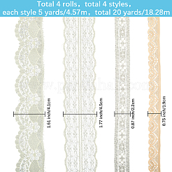 4 style de bordure en dentelle de polyester&nbsp;OCOR-GF0005-25C