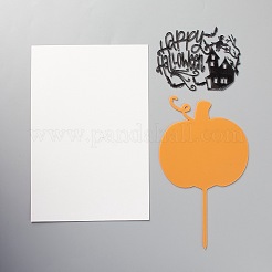 Acryl Kürbis Halloween Wortkuchen Einsatz Kartendekoration&nbsp;DIY-H109-07