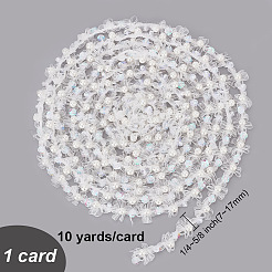 10 Yard Spitzenbesatz aus Polyester&nbsp;SRIB-WH0011-102