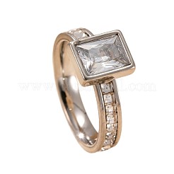 Fingerringe aus Edelstahl 304 und Kristallstrass&nbsp;WGDB806-02