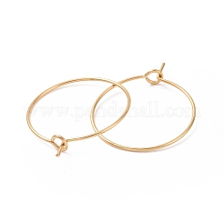Accesorios para pendientes de aro de acero inoxidable quirúrgico 316L con revestimiento iónico (IP)&nbsp;STAS-D164-04G