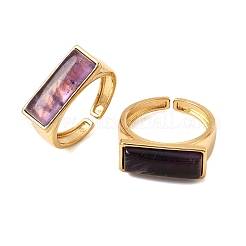 Bracciale aperto in ottone con ametista naturale per donna&nbsp;GG-CBA0B5A-04G-08