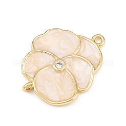 Ciondoli connettore in ottone smaltato&nbsp;KK-L275-57G-07