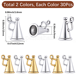 60 pz 2 colori pendenti in lega di stile tibetano&nbsp;FIND-SC0021-83