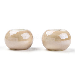 Glasierte Porzellan-Unterlegscheibenperlen&nbsp;X-PORC-Q219-13x9-F13