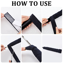 Cinta de agarre para raquetas de bádminton y tenis de fibras superfina de pelo largo de 5 m&nbsp;DIY-CN0004-01C