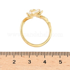 Manschettenringe aus Messing mit Mikropavé und Zirkonia&nbsp;RJEW-A069-02B-01G