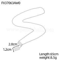 Collane con laccio in acciaio inossidabile 304&nbsp;STAS-OY015-61P