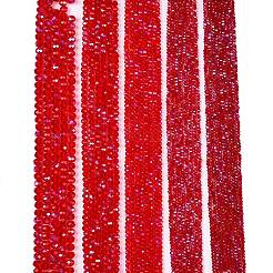 Chapelets de perles en verre électroplaqué&nbsp;EGLA-A044-T2mm-L01