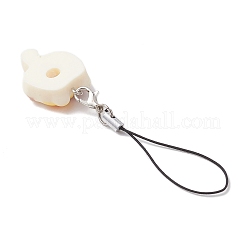 Pendentif en forme de chat avec décorations en forme de beignet&nbsp;HJEW-JM03696
