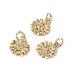 Messing micro pave klar zirkonia charme&nbsp;KK-G439-33G