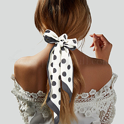 Sciarpa in tessuto di poliestere con motivo a pois per donne e ragazze&nbsp;AJEW-WH20072-65