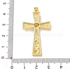 Pendentifs en laiton zircon cubique transparent&nbsp;KK-P352-02D-G