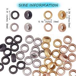 40 pz 4 colori 304 perline foro grande in acciaio inox&nbsp;STAS-SZ0001-86