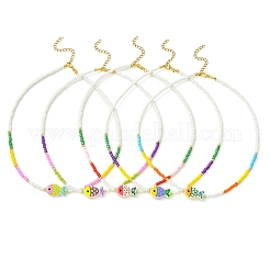 Collane di perline di vetro e ottone&nbsp;NJEW-JN06622
