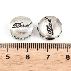 Vatertags-Strassperlen aus einer Legierung im europäischen Stil&nbsp;FIND-NH0001-20AS