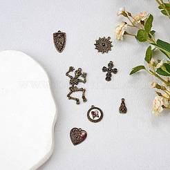 28 pièces 7 pendentifs en alliage de placage de style tibétain de style tibétain&nbsp;FIND-SZ0002-98