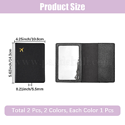 2 pz. 2 colori di custodie protettive per passaporti in PVC&nbsp;AJEW-CL0005-16B